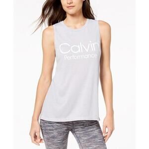 Calvin Klein Womens Performance Logo Wide-Racerback Tank Top Size XS